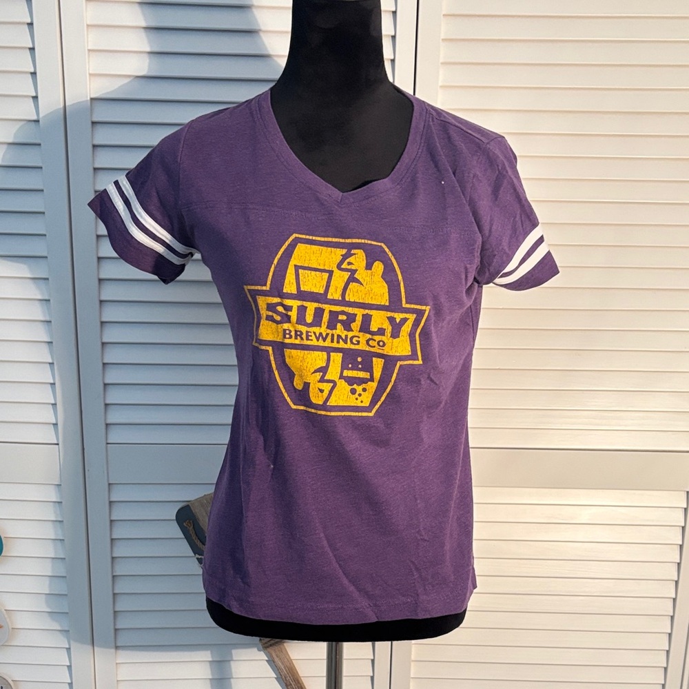 Surly Brewing Co. Twin Cities Minnesota Vikings Women’s T-Shirt Size S